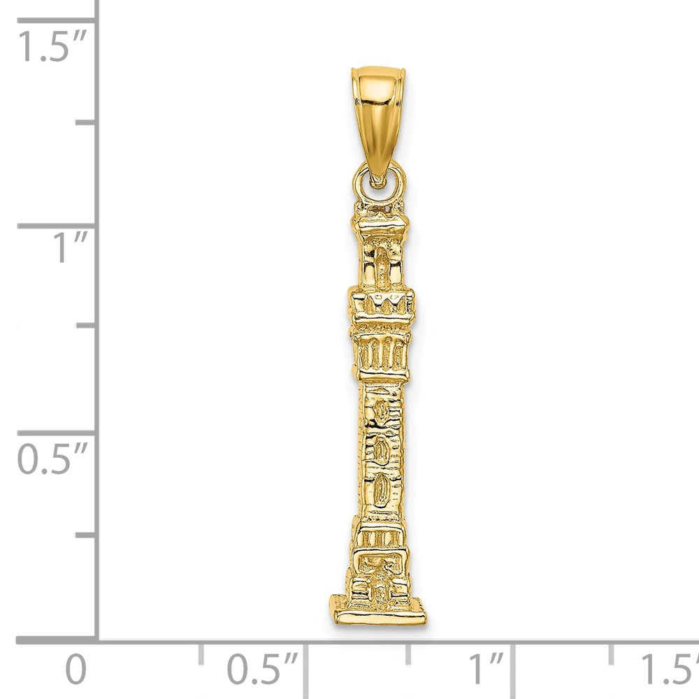 Million Charms 14K Yellow Gold Themed 3-D Pilgrim Memeorial Monument Charm