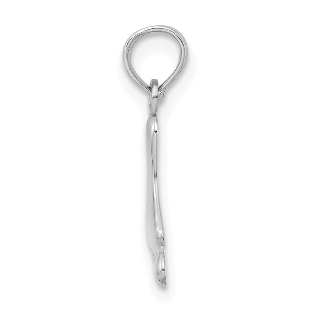 Million Charms 14K White Gold Themed Polished Foot Charm