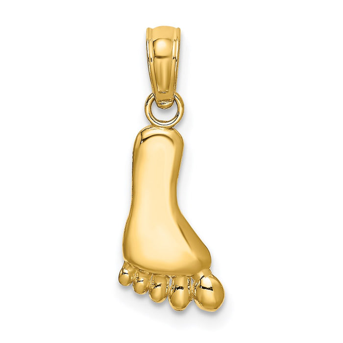 Million Charms 14K Yellow Gold Themed Polished Foot Charm