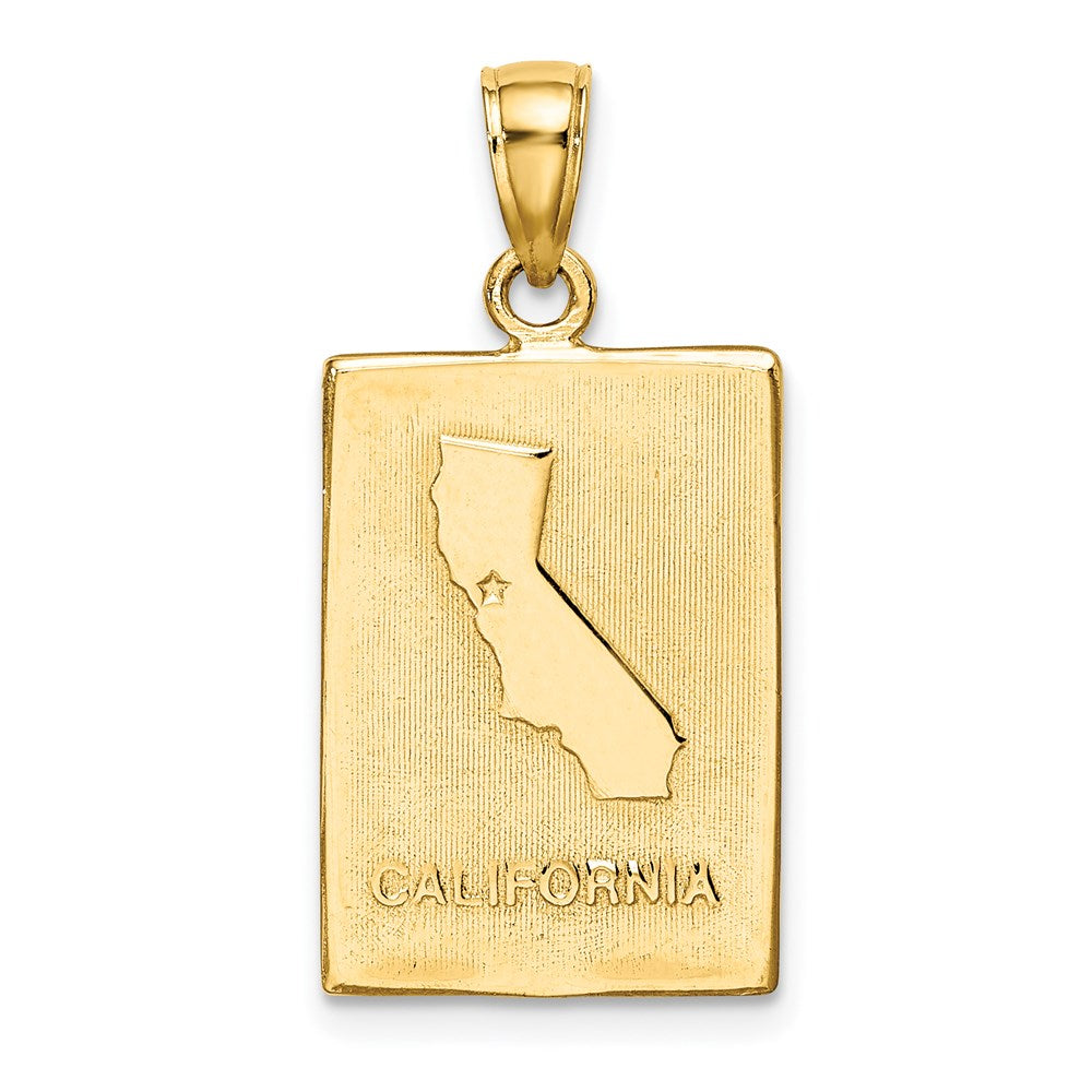 Million Charms 14K Yellow Gold Themed San Francisco Disk 2 Sides Charm