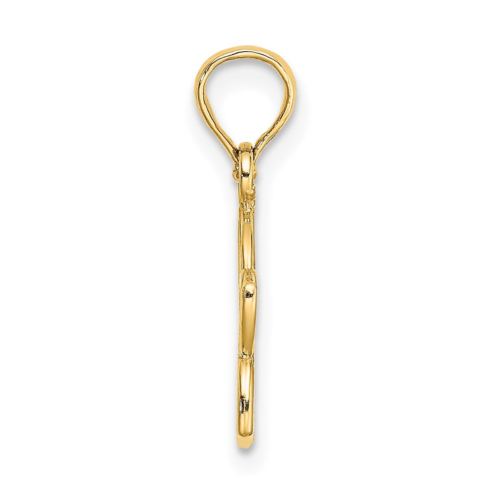Million Charms 14K Yellow Gold Themed Cut Out Flower Charm