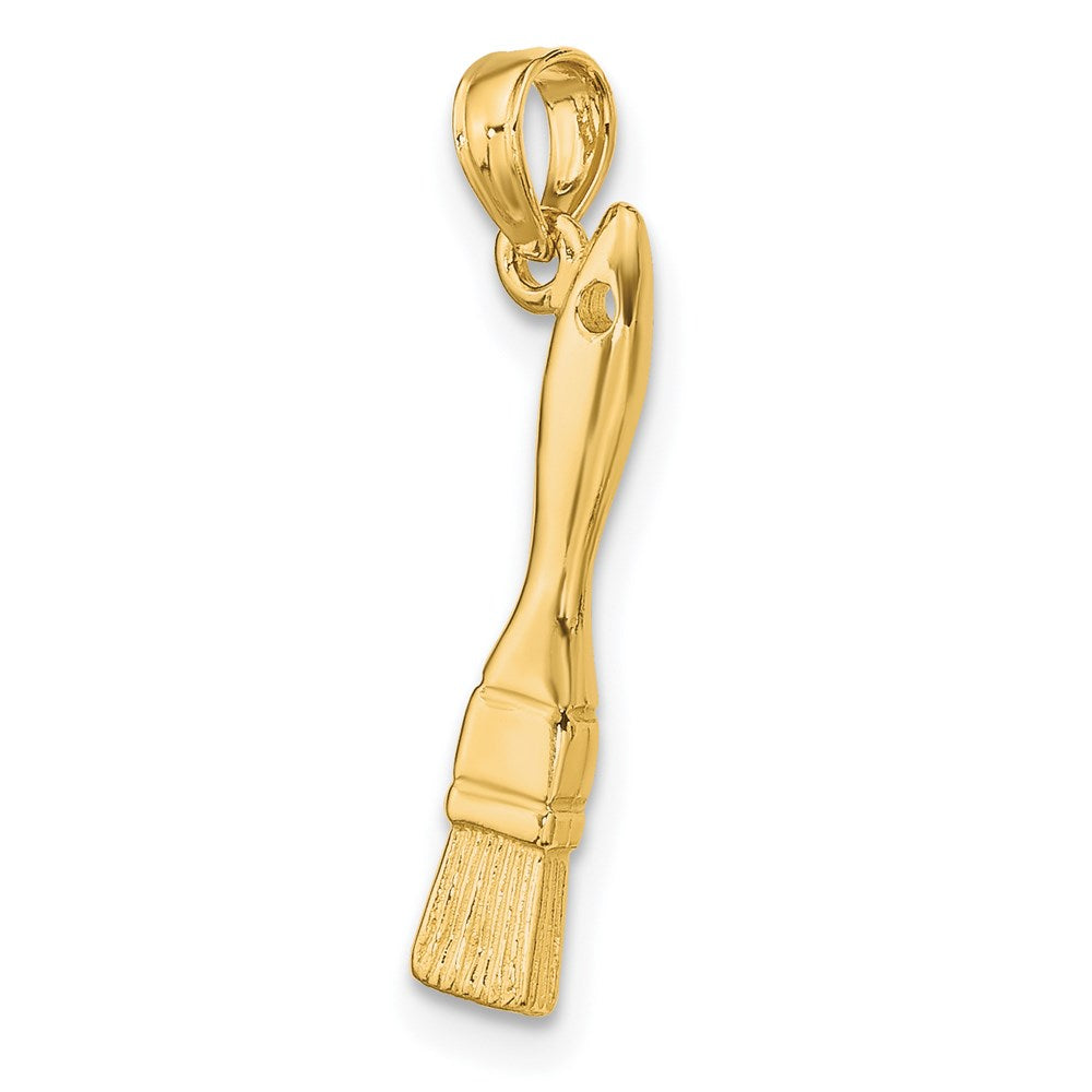 Million Charms 14K Yellow Gold Themed 3-D Paint Brush Charm