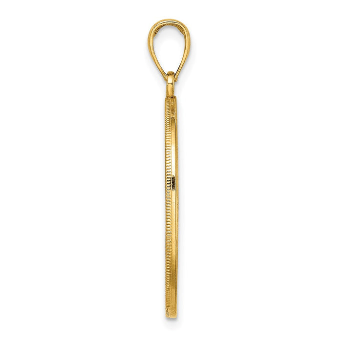 Million Charms 14K Yellow Gold Themed Tree Of Life Celtic Knot In Oval Frame