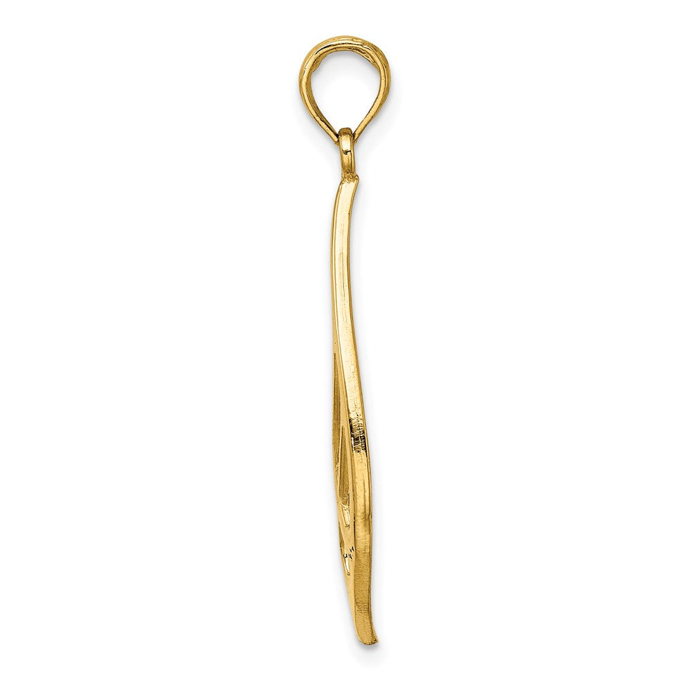 Million Charms 14K Yellow Gold Themed Celtic Knot Teardrop Charm