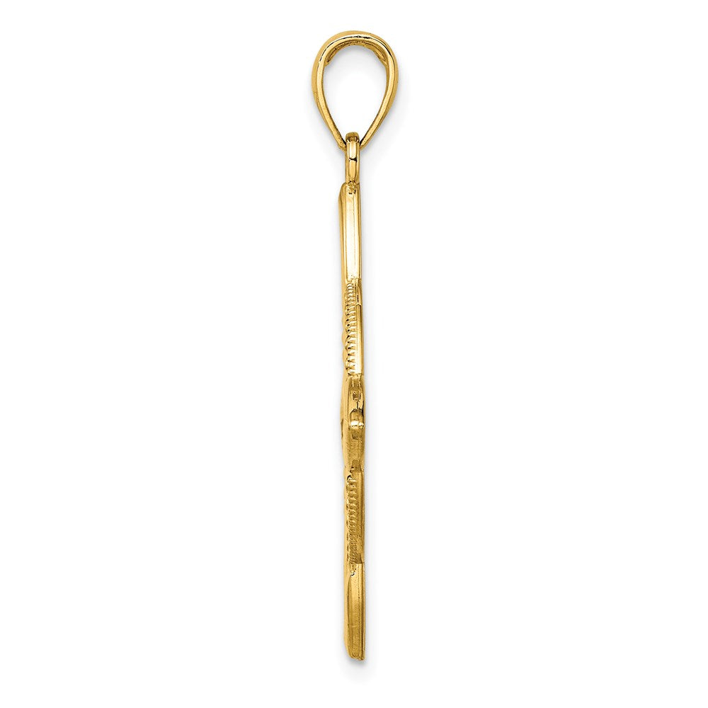 Million Charms 14K Yellow Gold Themed Lrg Celtic Eternity Knot Charm