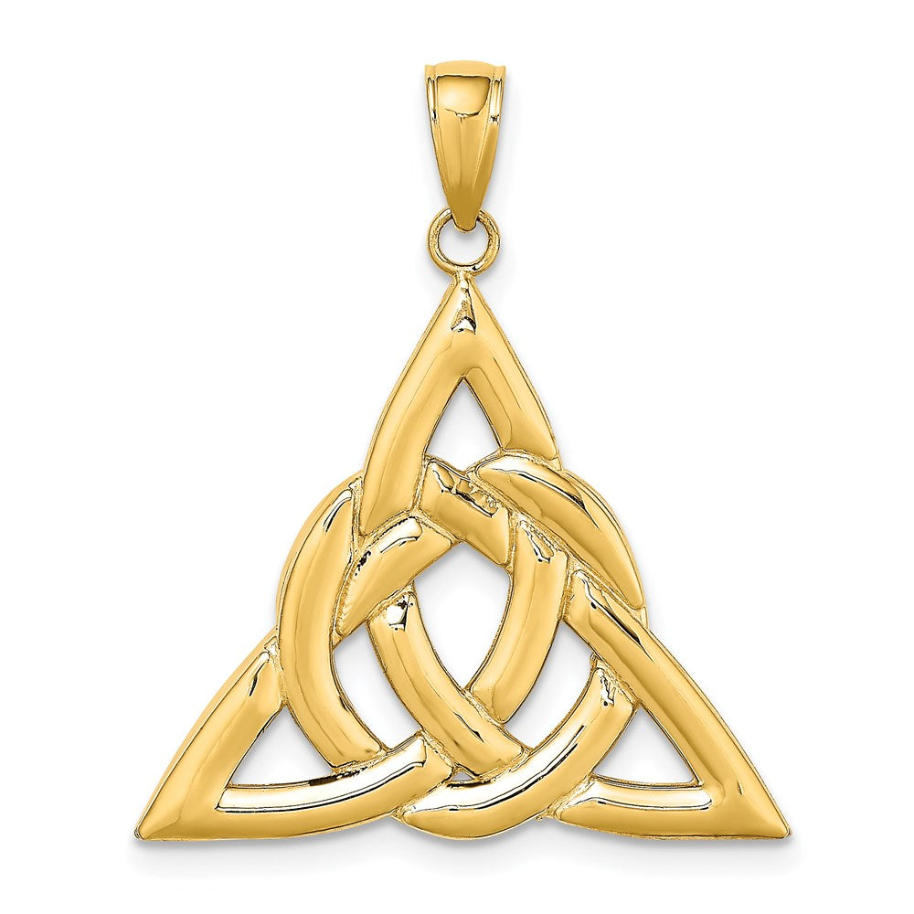 Million Charms 14K Yellow Gold Themed Polished Large Celtic Trinity Knot Charm