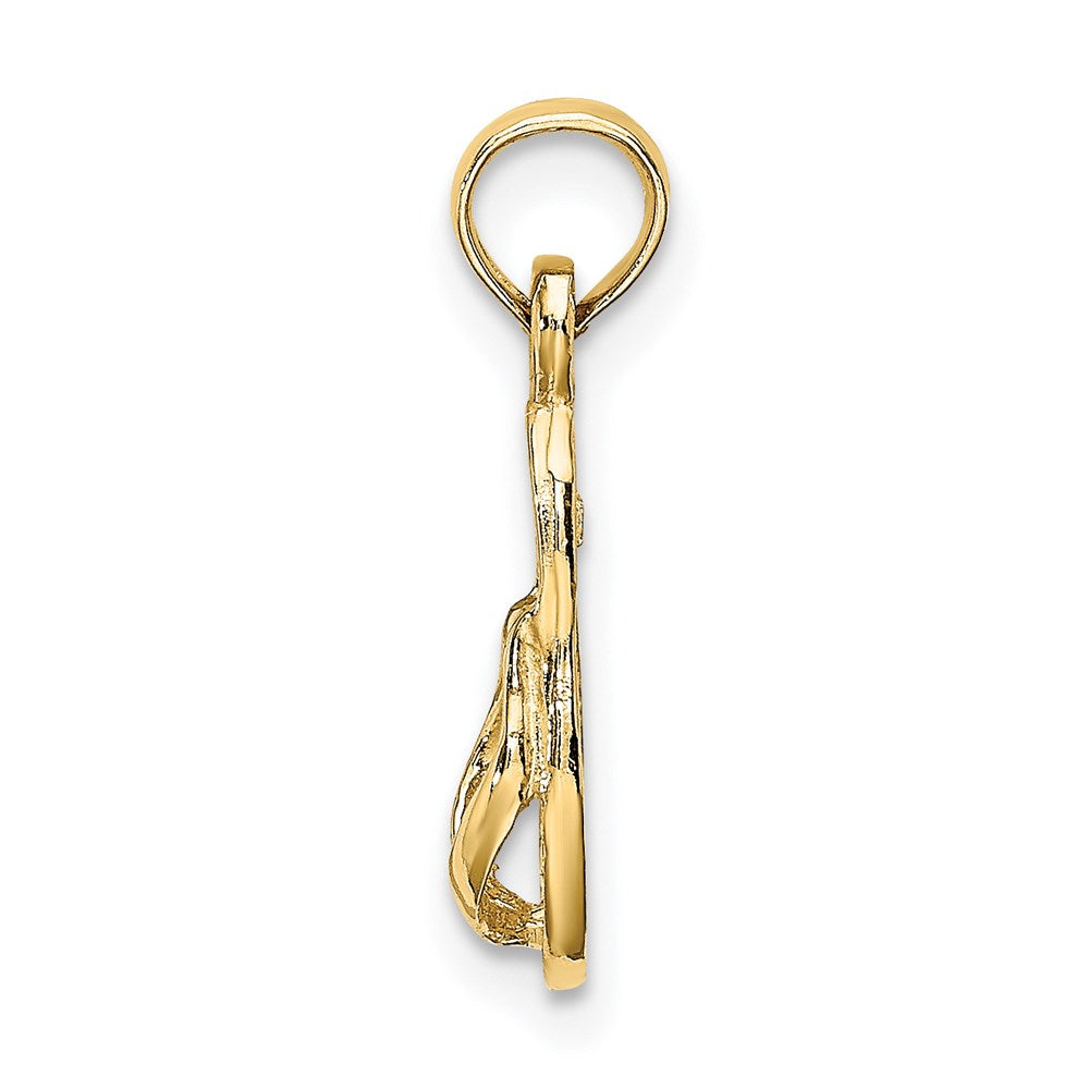 Million Charms 14K Yellow Gold Themed Single Flip-Flop Charm