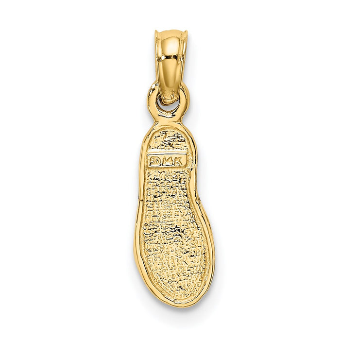 Million Charms 14K Yellow Gold Themed Single Flip-Flop Charm
