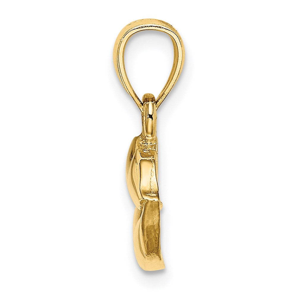 Million Charms 14K Yellow Gold Themed 2-D & Polished Lips Charm