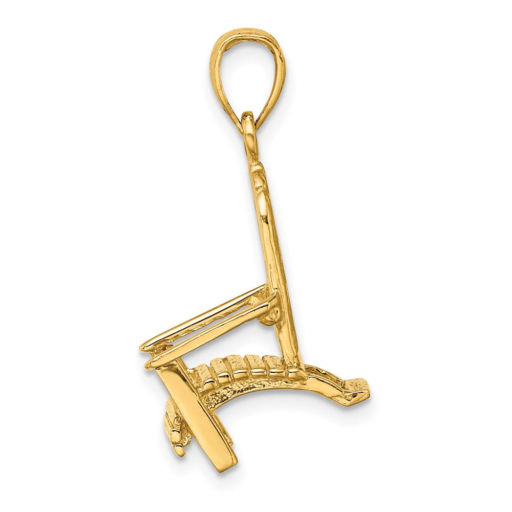 Million Charms 14K Yellow Gold Themed 3-D Beach Chair Charm