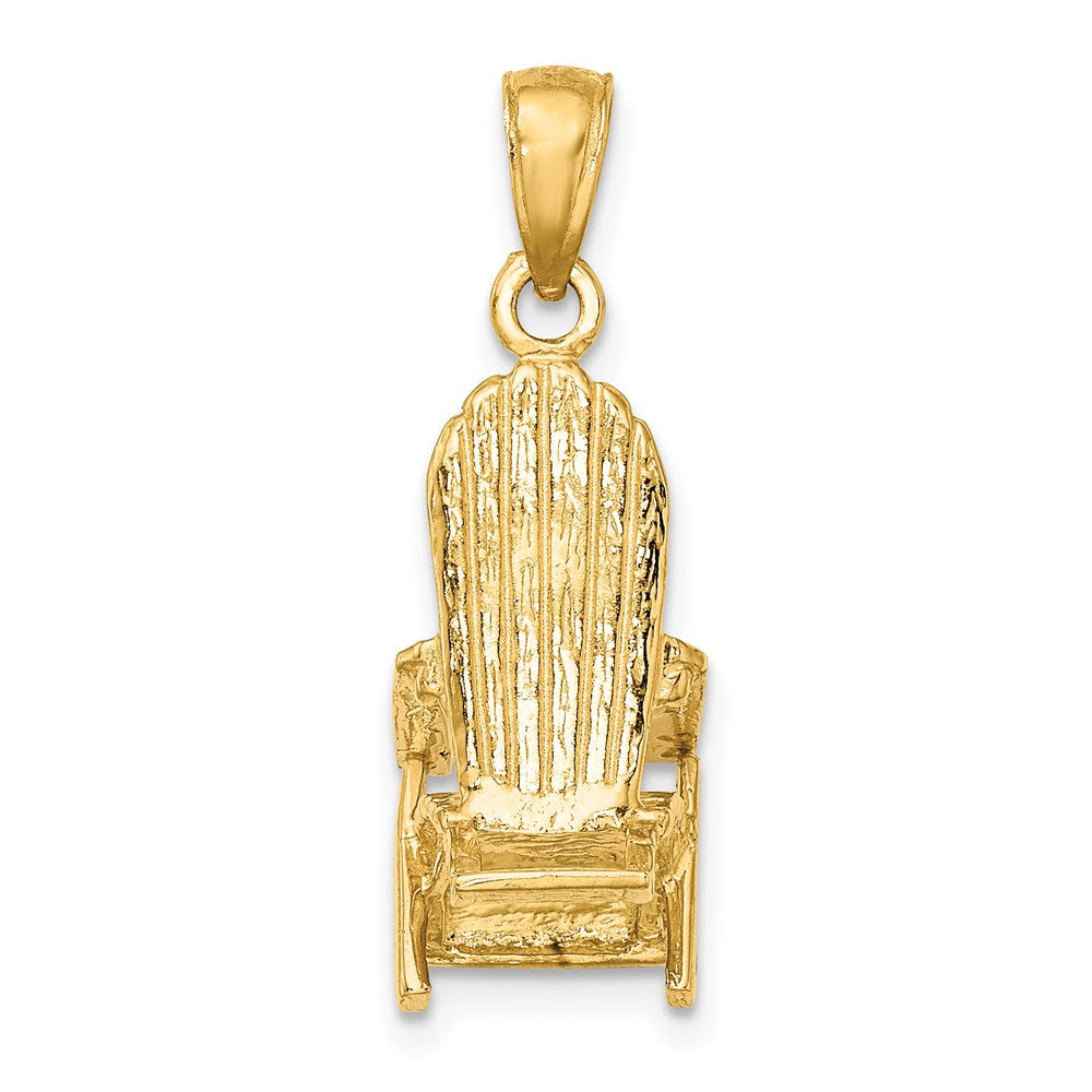 Million Charms 14K Yellow Gold Themed 3-D Beach Chair Charm