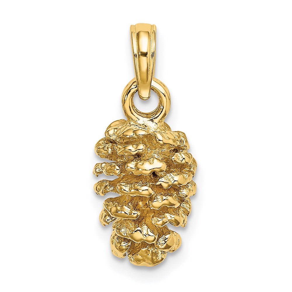 Million Charms 14K Yellow Gold Themed 3-D Pinecone (2 Of 2)