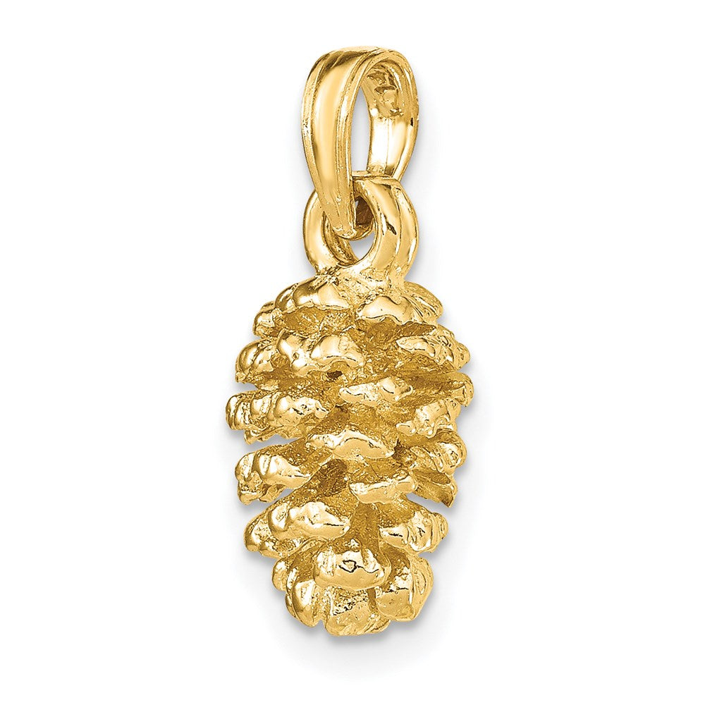Million Charms 14K Yellow Gold Themed 3-D Pinecone (2 Of 2)