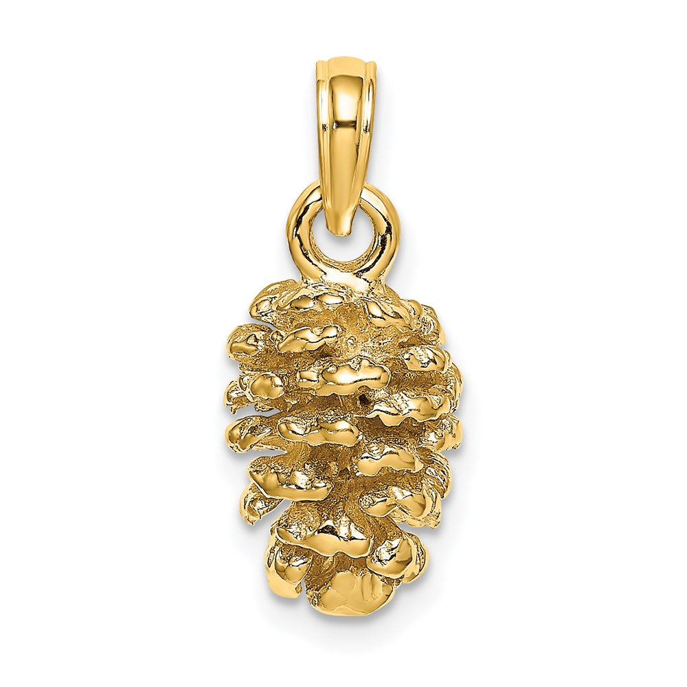 Million Charms 14K Yellow Gold Themed 3-D Pinecone (2 Of 2)