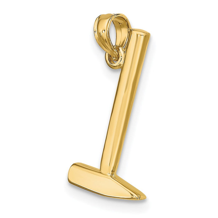Million Charms 14K Yellow Gold Themed 3-D Hammer Charm
