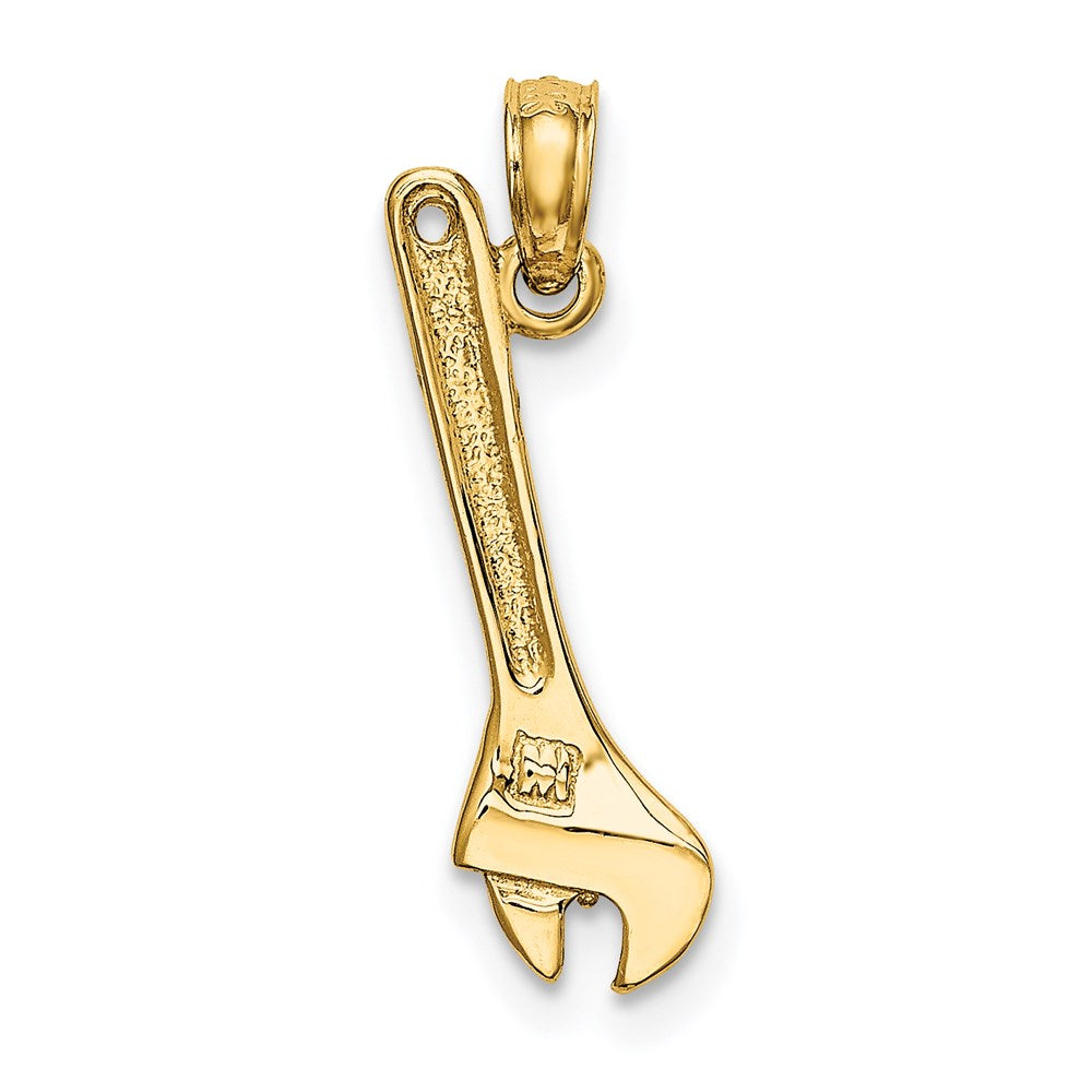 Million Charms 14K Yellow Gold Themed 3-D Adjustable Wrench Charm