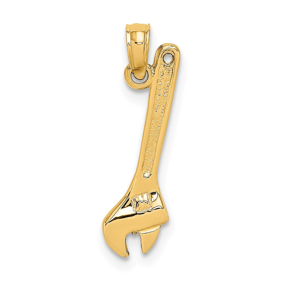 Million Charms 14K Yellow Gold Themed 3-D Adjustable Wrench Charm