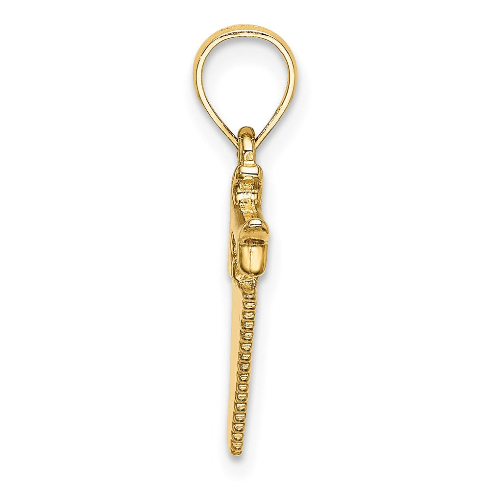 Million Charms 14K Yellow Gold Themed 3-D Saw Charm