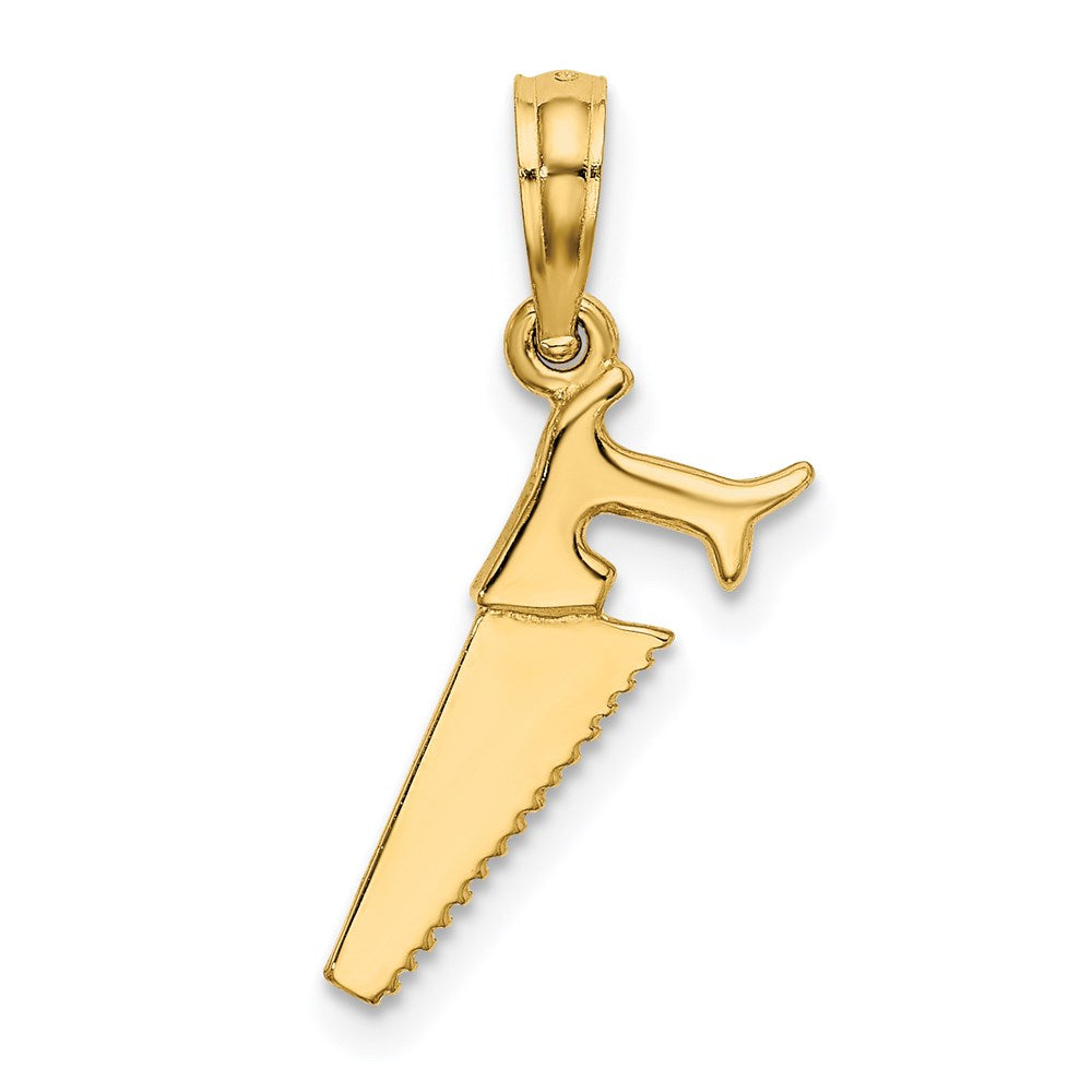 Million Charms 14K Yellow Gold Themed 3-D Saw Charm