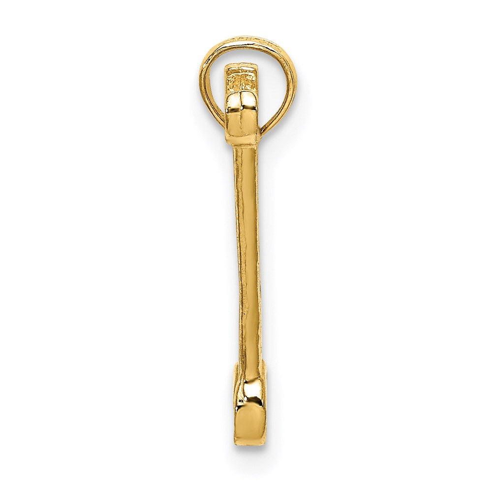 Million Charms 14K Yellow Gold Themed 3-D Double Open-Ended Wrench Charm
