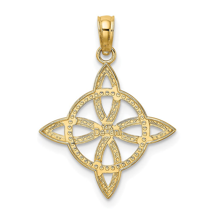 Million Charms 14K Yellow Gold Themed Sm Celtic Eternity Knot Charm