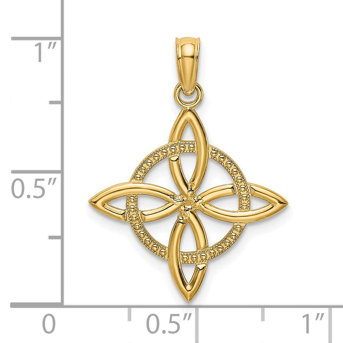 Million Charms 14K Yellow Gold Themed Sm Celtic Eternity Knot Charm