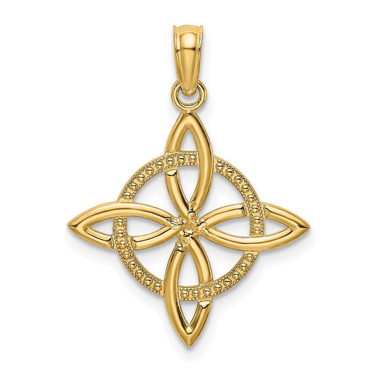 Million Charms 14K Yellow Gold Themed Sm Celtic Eternity Knot Charm