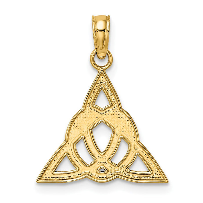 Million Charms 14K Yellow Gold Themed Sm Celtic Trinity Knot Charm