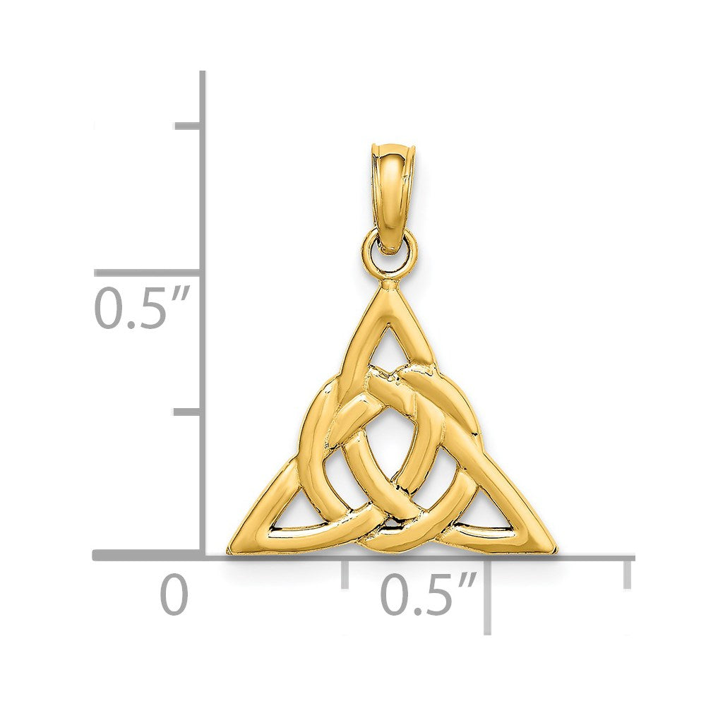 Million Charms 14K Yellow Gold Themed Sm Celtic Trinity Knot Charm