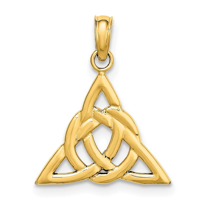 Million Charms 14K Yellow Gold Themed Sm Celtic Trinity Knot Charm