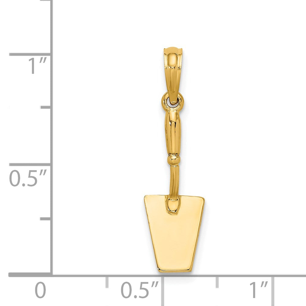 Million Charms 14K Yellow Gold Themed 3-D Concrete Hp Tool Spatula Charm
