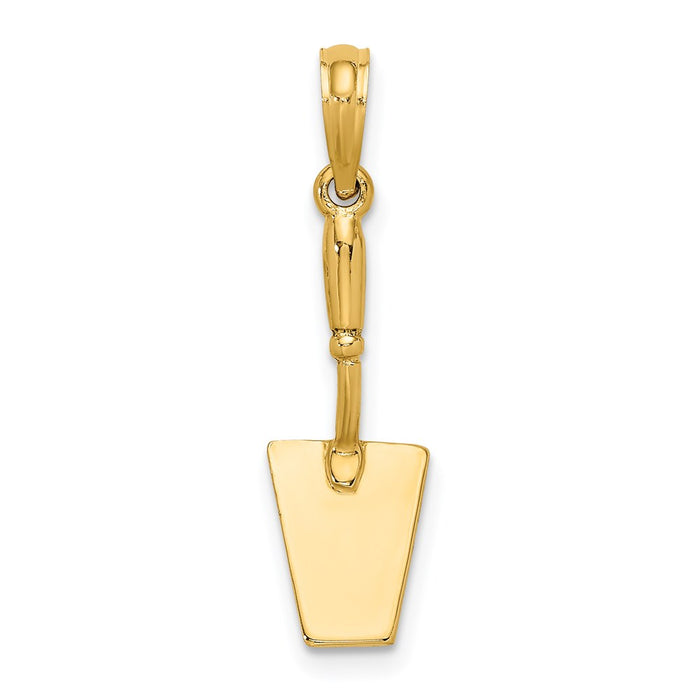 Million Charms 14K Yellow Gold Themed 3-D Concrete Hp Tool Spatula Charm