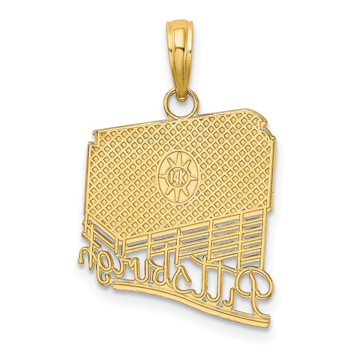 Million Charms 14K Yellow Gold Themed Pittsburgh Incline (Tram/Cable Car) Charm