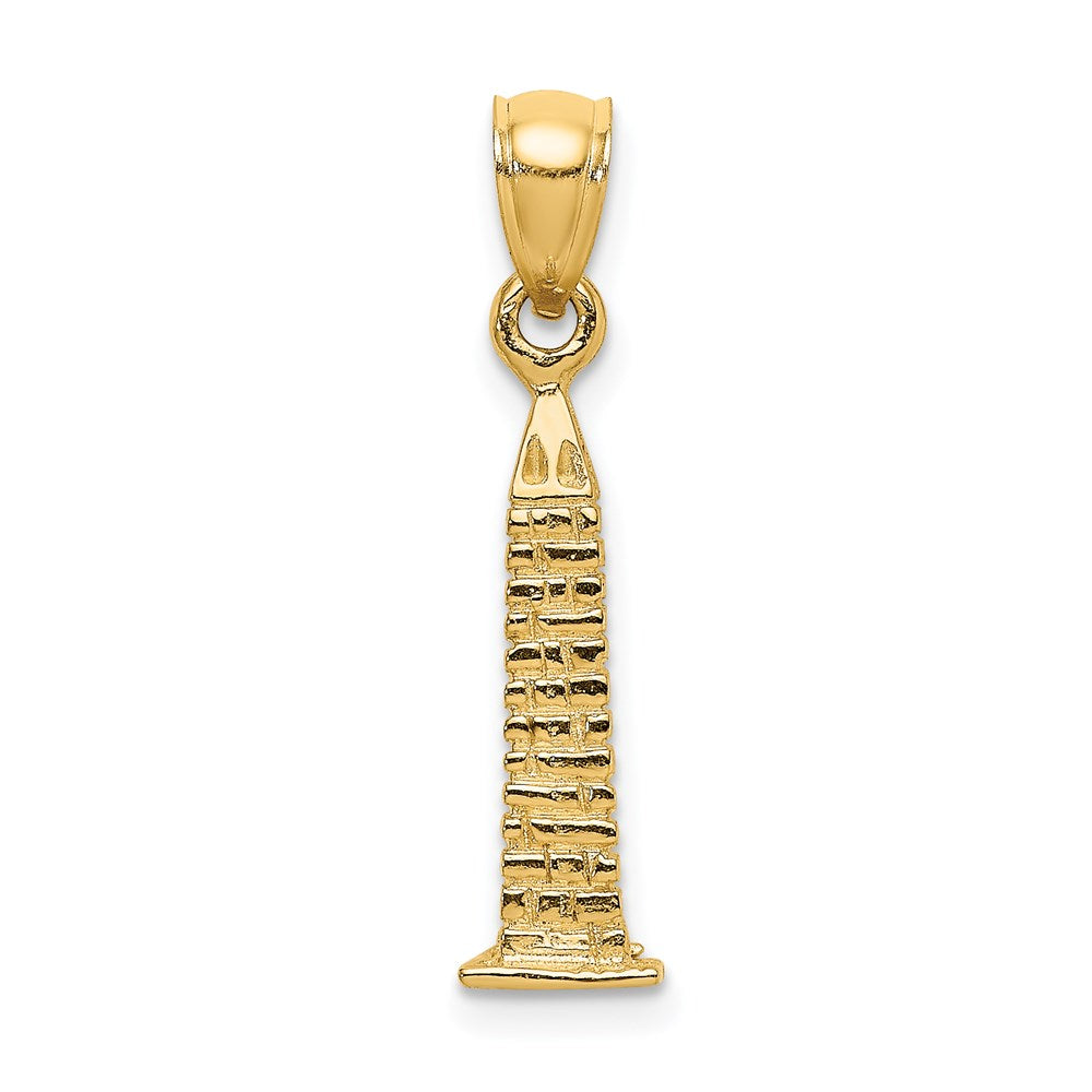 Million Charms 14K Yellow Gold Themed 3-D Washington D.C. Monument Charm