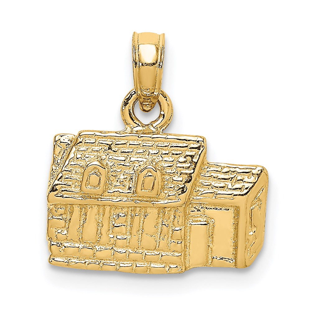 Million Charms 14K Yellow Gold Themed 3-D Kings Arms Tavern Williamsburg, Va Charm