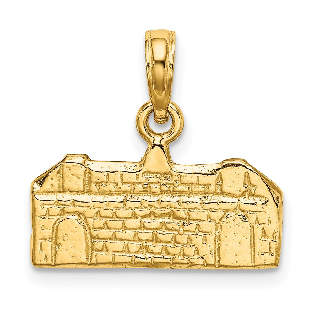 Million Charms 14K Yellow Gold Themed 3-D Wren Buildings Williamsburg, Va Charm