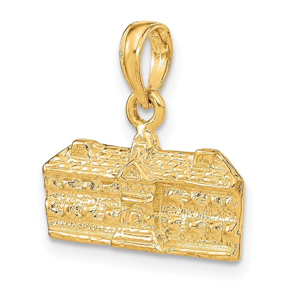 Million Charms 14K Yellow Gold Themed 3-D Wren Buildings Williamsburg, Va Charm