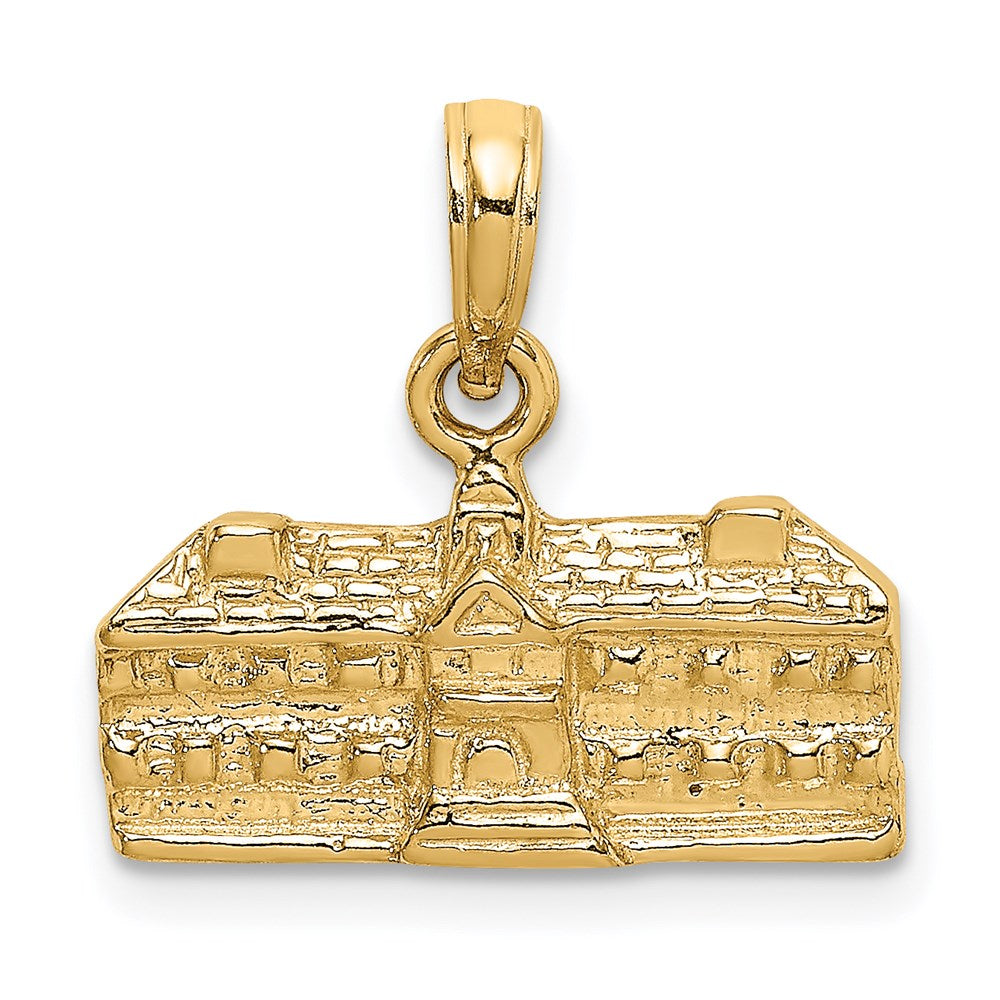 Million Charms 14K Yellow Gold Themed 3-D Wren Buildings Williamsburg, Va Charm