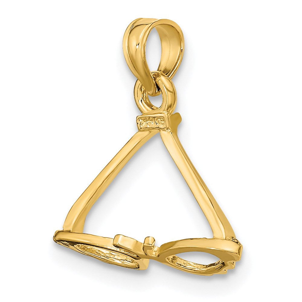 Million Charms 14K Yellow Gold Themed 3-D Polished Butterfly Sunglasses Charm