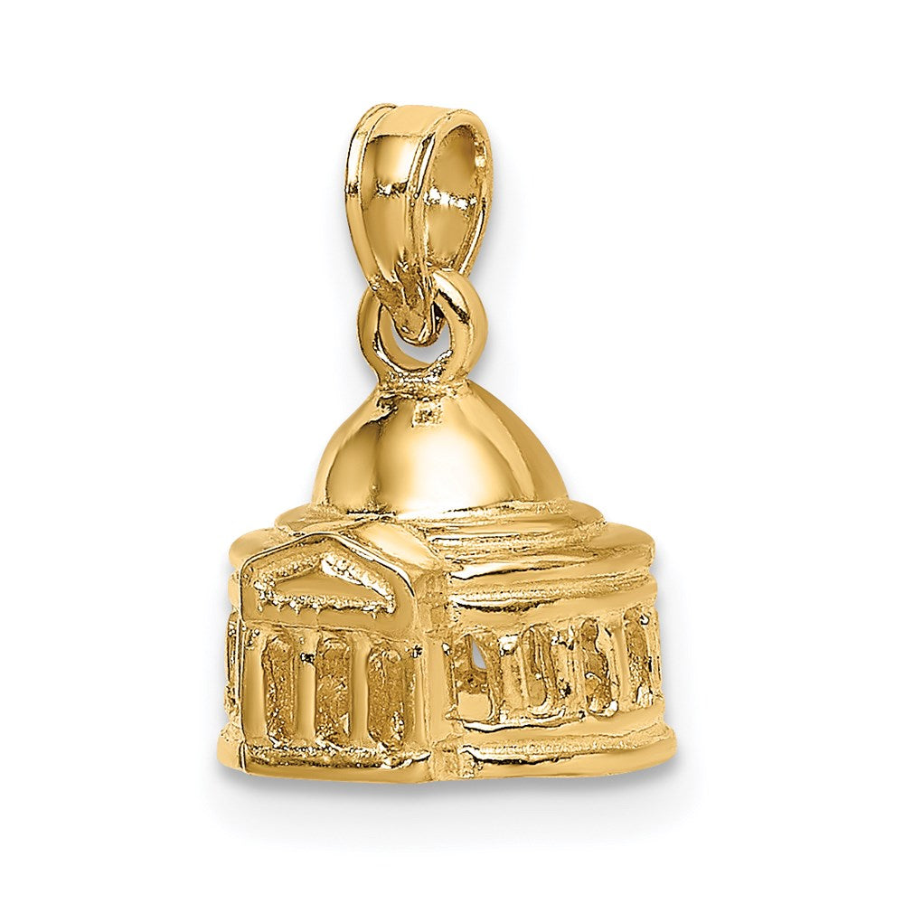 Million Charms 14K Yellow Gold Themed 3-D Jefferson Memorial Building / Washington D.C. Charm