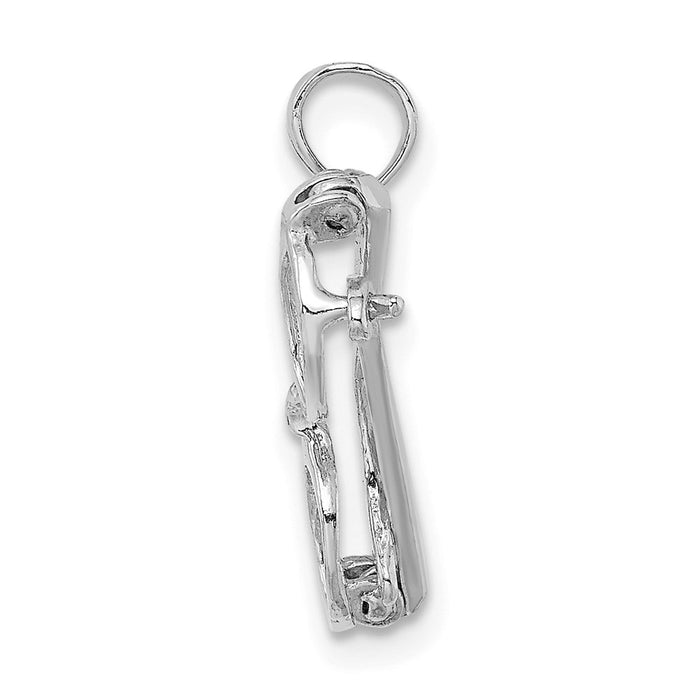 Million Charms 14K White Gold Themed 3-D Moveable Sunglasses Charm