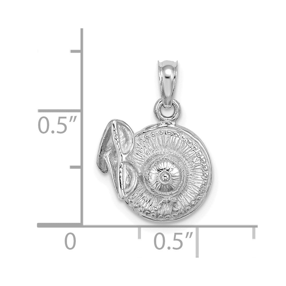 Million Charms 14K White Gold Themed 3-D Sunhat With Sunglasses Charm