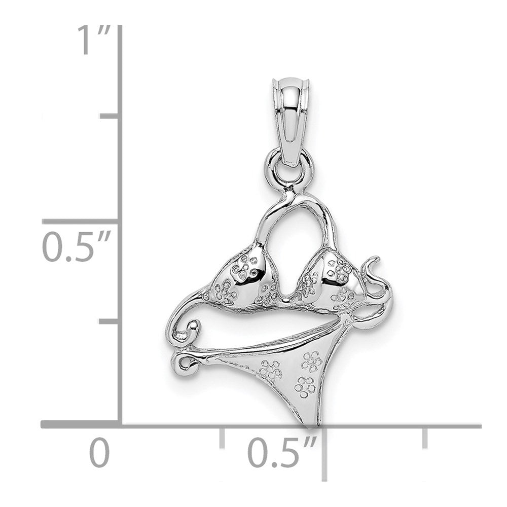 Million Charms 14K White Gold Themed Bikini Bathing Suit Charm