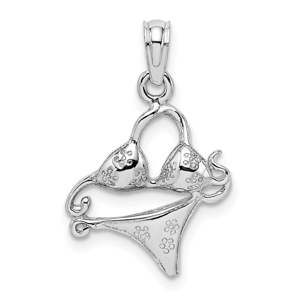 Million Charms 14K White Gold Themed Bikini Bathing Suit Charm