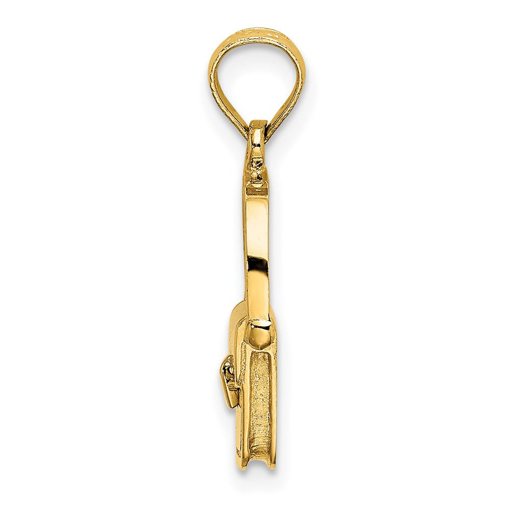 Million Charms 14K Yellow Gold Themed 3-D & Polished Purse Charm