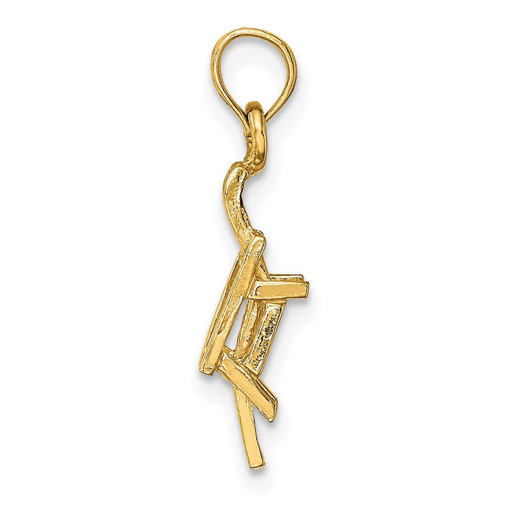 Million Charms 14K Yellow Gold Themed 3-D Lounge Beach Chair Charm