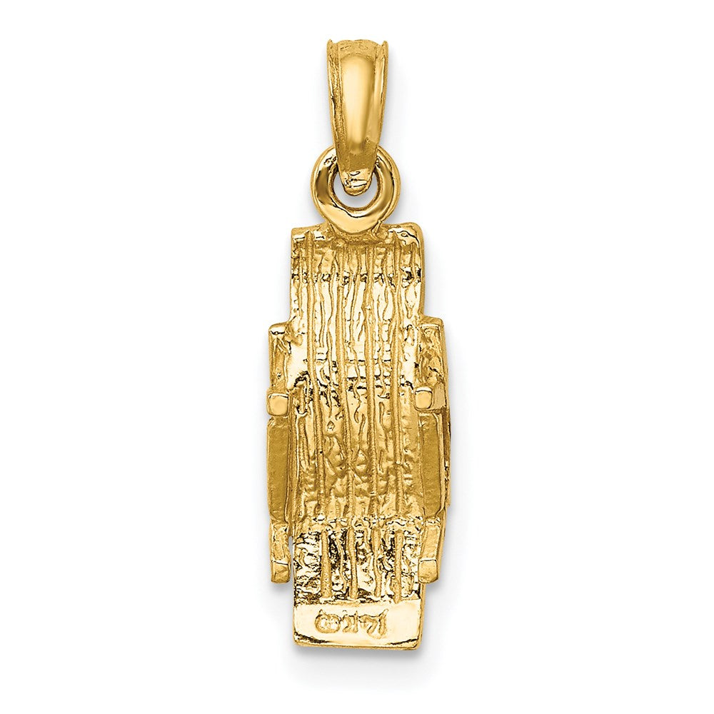 Million Charms 14K Yellow Gold Themed 3-D Lounge Beach Chair Charm