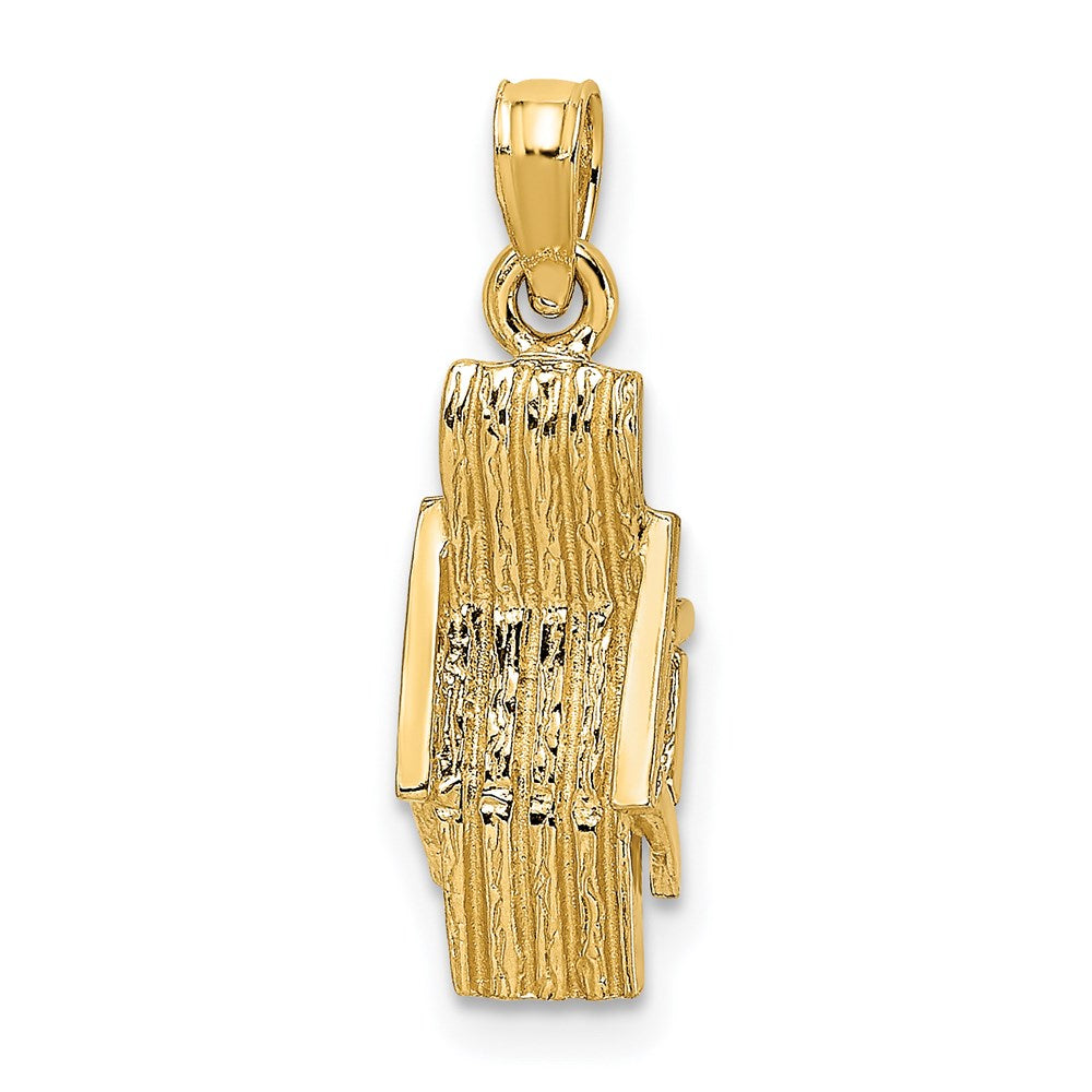 Million Charms 14K Yellow Gold Themed 3-D Lounge Beach Chair Charm