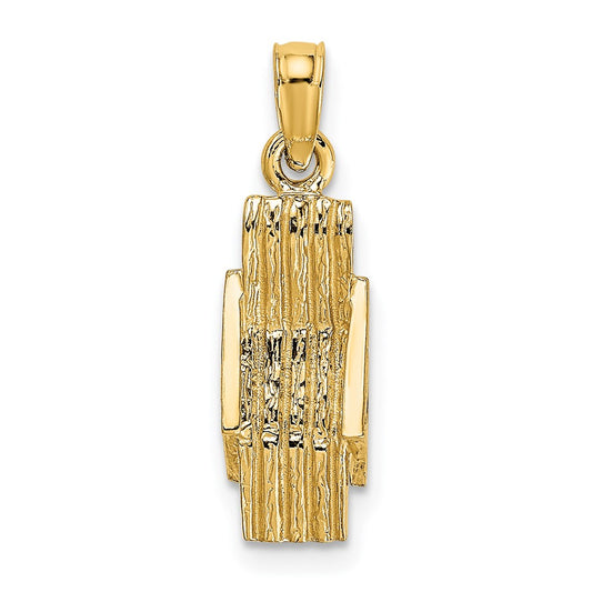 Million Charms 14K Yellow Gold Themed 3-D Lounge Beach Chair Charm