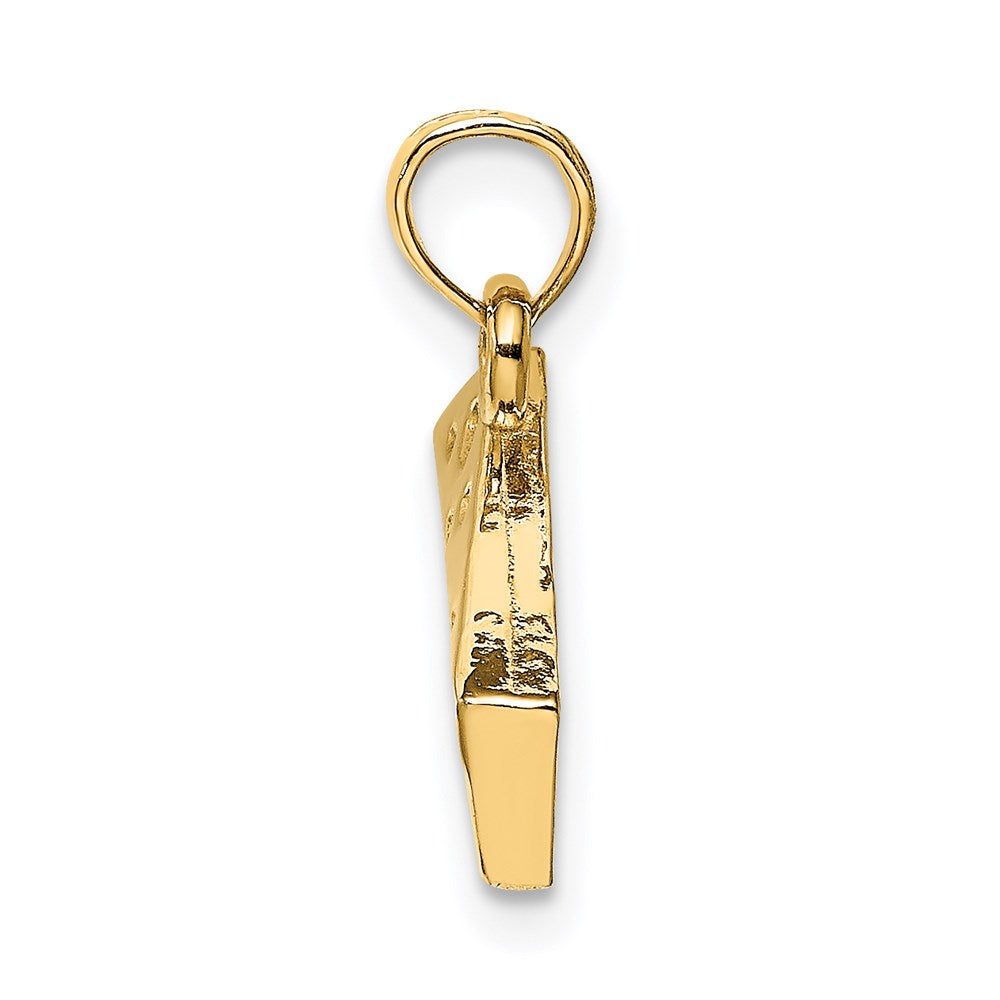 Million Charms 14K Yellow Gold Themed Cheese Wedge Charm